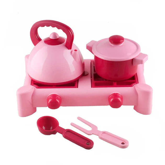 Детский игровой набор посуды с газовой плитой 70408(Pink) 6 предметов, розовый - Фото 1 Детский игровой набор посуды с газовой плитой 70408(Pink) 6 предметов, розовый - изображение 1