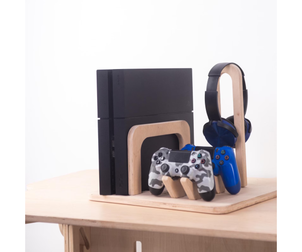 Підставка для приставки PS4 та PS5 DROM тримач для джойстиків та аксесуарів і навушників - Фото 3 Підставка для приставки PS4 та PS5 DROM тримач для джойстиків та аксесуарів і навушників - изображение 3