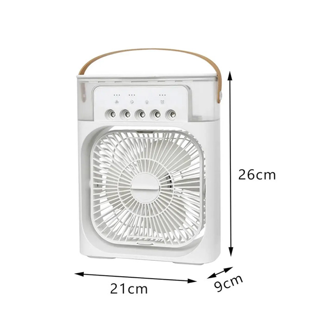 Міні-кондиціонер Mini Fan RGB 3в1 охолоджувач, зволожувач повітря, вентилятор, нічник - Фото 4 Міні-кондиціонер Mini Fan RGB 3в1 охолоджувач, зволожувач повітря, вентилятор, нічник - зображення 4