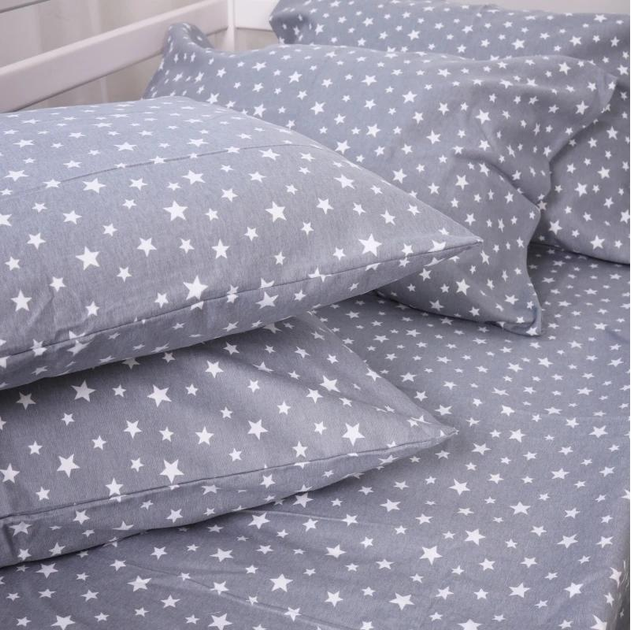 Простирадло на гумці MirSon Фланель 012 Grey Stars 160x200 см від Rozetka на платформі USKIDKA Акція на Простирадло на гумці MirSon Фланель 012 Grey Stars 160x200 см від Rozetka