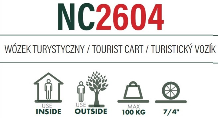 Туристичний візок Nils Camp NC2604 XXL 180 L Чорний (5908261680397) - зображення 4