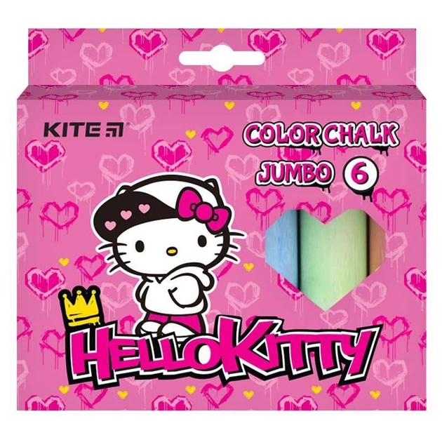 Мел цветной Jumbo Kite Hello Kitty 6 цветов HK21-073, 47379 - Фото 1 Мел цветной Jumbo Kite Hello Kitty 6 цветов HK21-073, 47379 - изображение 1