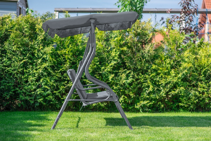 Садова гойдалка "Релакс" тримісна FunFit Світло-сіра (ID 2854RZ) - зображення 10