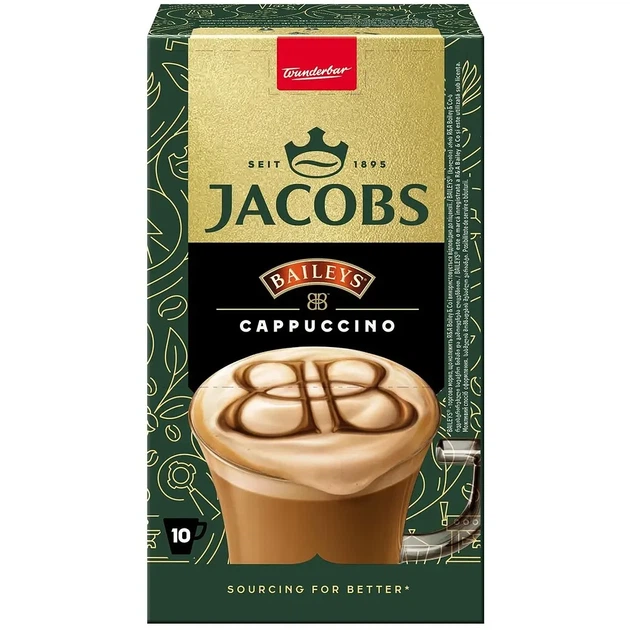 Кофе JACOBS 3 в 1 "Baileys Cappuchino" 10*15 г (10) - Фото 1 Кофе JACOBS 3 в 1 "Baileys Cappuchino" 10*15 г (10) - изображение 1