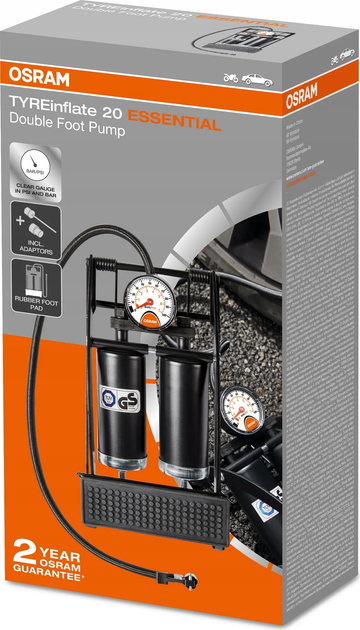 Pompka do kół dwutłokowa OSRAM TYREinflate 20 ESSENTIAL (4052899633711) - obraz 3