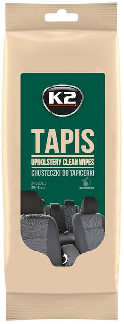  Ściereczki nawilżane do czyszczenia tapicerki z materiału K2 TAPIS UPHOLSTERY 24 szt (5906534019219) - obraz 1