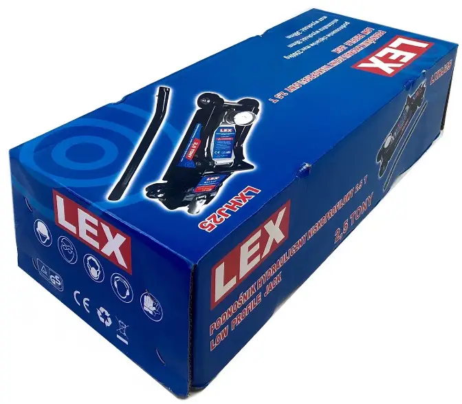 Домкрат гидравлический подкатный LEX LXHJ25 низкопрофильный: грузоподъемность 2.5т, 80-360мм. - изображение 8
