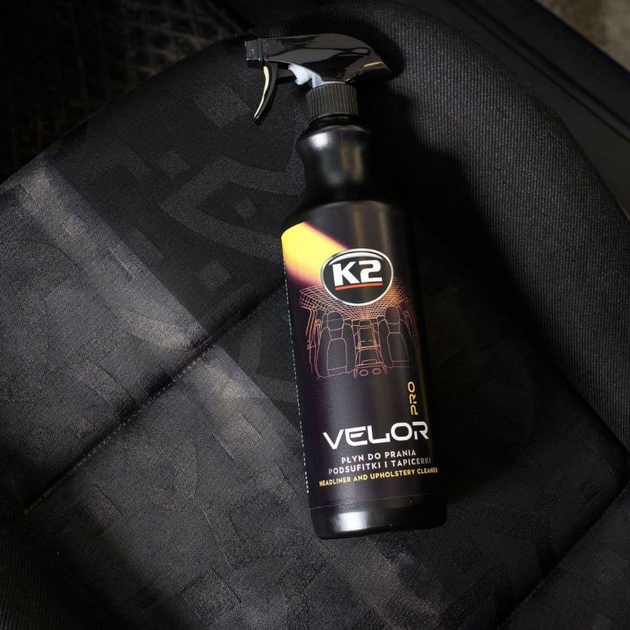 Засіб для очищення тканинної оббивки та стелі K2 Velor Pro 1 л (5906534019677) - зображення 2