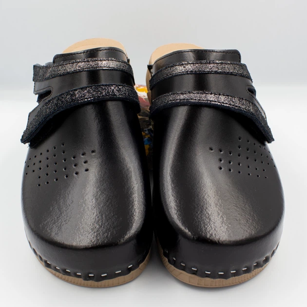 Жіночі сабо шкіряні Leon 3200, black, 37р. - зображення 5