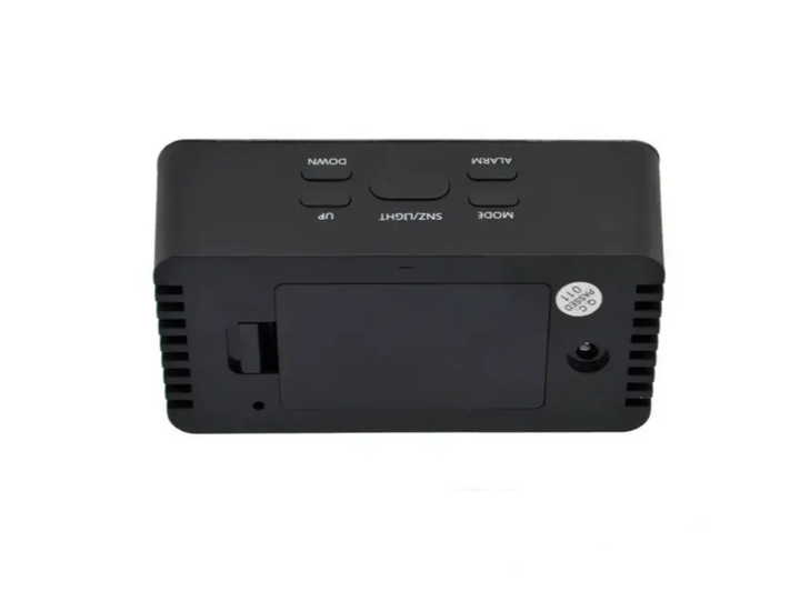 Електронний цифровий годинник з термометром VST DS-3658L Black зелене підсвічування - изображение 4