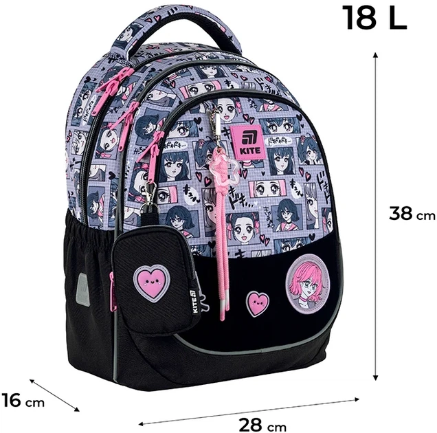 Шкільний набір Kite Education Anime Girl 3 предмети (SET_K25-700M-1) - зображення 3
