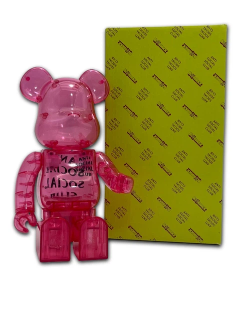 Статуетка Bearbrick x ANTISOCIAL SOCIAL CLUB x PINK 400% 28 см Medicom Toy Вуличний бренд - зображення 7