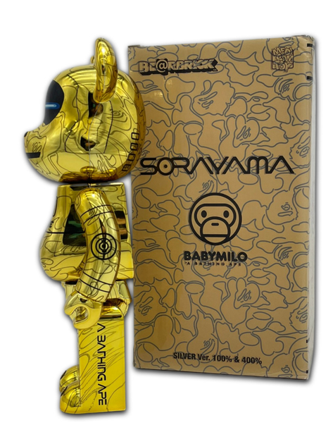 Статуэтка Bearbrick x BAPE X HAJIME SORAYAMA BABY MILO 400