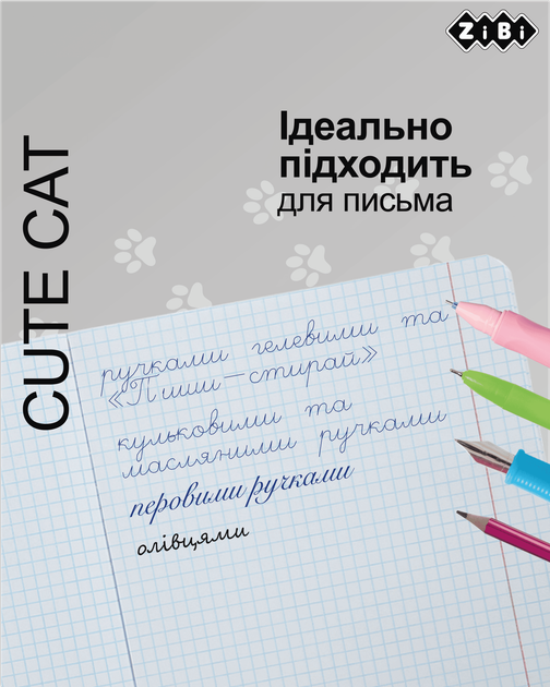 Набор предметных тетрадей ZiBi Cute Cat 36 листов в клетку 8 предметов 10 шт (ZB.1731-99) - Фото 6 Набор предметных тетрадей ZiBi Cute Cat 36 листов в клетку 8 предметов 10 шт (ZB.1731-99) - изображение 6