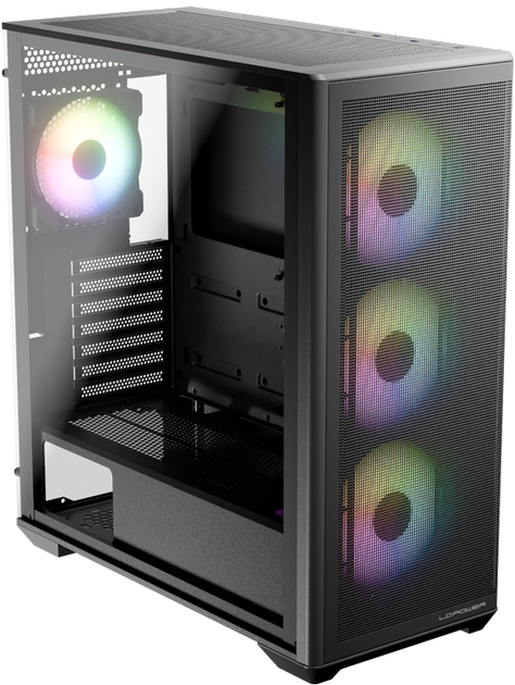 Obudowa LC-Power Gaming 811B Meshwork XL Dark Black (LC-811B-ON) - obraz 3