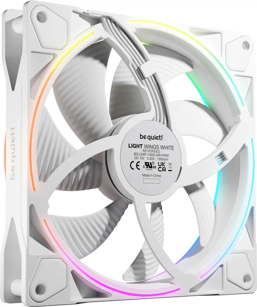 Вентилятор be quiet! Light Wings 140mm PWM Reverse White (BL135) - зображення 2