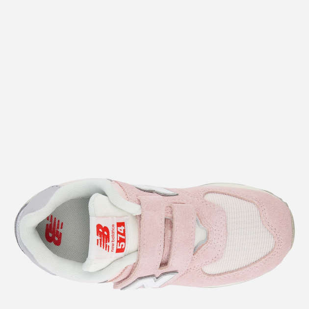 Дитячі кросівки для дівчинки New Balance 574 PV574BKM 34.5 (2.5US) Світло-рожеві (197968152992) - зображення 4