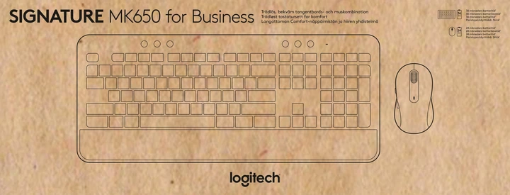 Комплект бездротовий Logitech MK650 Keyboard Mouse Combo for Business Wireless US White (920-011032) - зображення 4