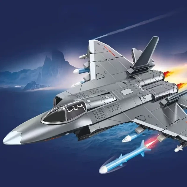 Конструктор военный самолет J-35 Fighter истребитель на 621 деталей 39 см (586) - Фото 4 Конструктор военный самолет J-35 Fighter истребитель на 621 деталей 39 см (586) - изображение 4