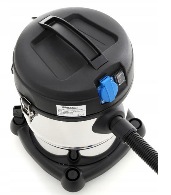 Промисловий пилосос для сухого та вологого збирання KD483 20l 1200w kraft&dele - Фото 6 Промисловий пилосос для сухого та вологого збирання KD483 20l 1200w kraft&dele - зображення 6