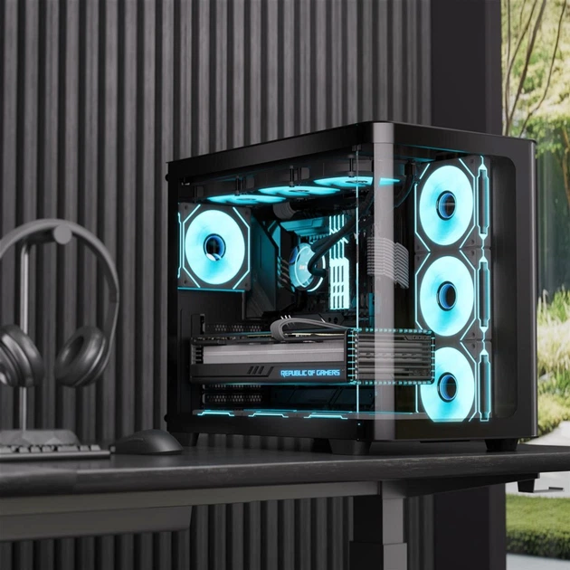 Корпус AeroCool P500C-G-BK-v1 Black (ACCM-PN01043.11) - зображення 6