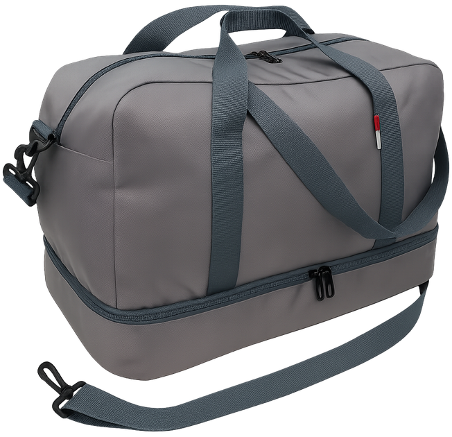 Дорожня сумка з відділом для взуття 40L Wallaby Сіра - зображення 9