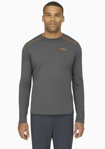 Футболка с длинным рукавом мужская Rab Force LS Tee, Graphene, L (RB QBL-07-GRH-LRG) - изображение 3