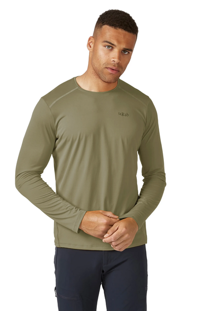 Футболка с длинным рукавом мужская Rab Force LS Tee, Light Khaki, M (RB QBL-07-LKH-MED) - Фото 2 Футболка с длинным рукавом мужская Rab Force LS Tee, Light Khaki, M (RB QBL-07-LKH-MED) - изображение 2