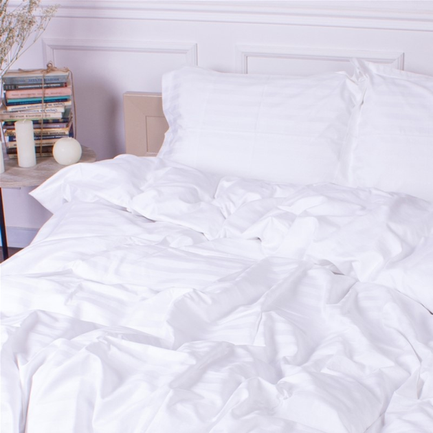 Комплект постільної білизни MirSon Satin Stripe 30-0001 White 160х220 Полуторний Євро від Rozetka на платформі USKIDKA Акція на Комплект постільної білизни MirSon Satin Stripe 30-0001 White 160х220 Полуторний Євро від Rozetka