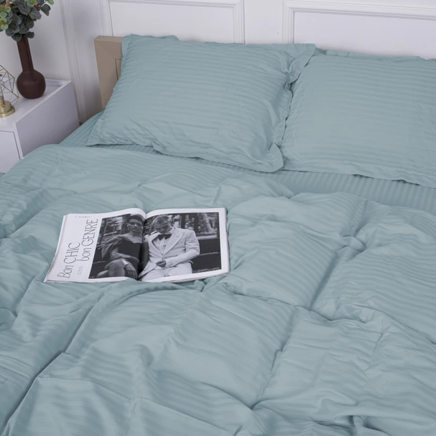 Комплект постільної білизни MirSon Satin Stripe 30-0015 Green Wave 160х220 Полуторний Євро від Rozetka на платформі USKIDKA Акція на Комплект постільної білизни MirSon Satin Stripe 30-0015 Green Wave 160х220 Полуторний Євро від Rozetka