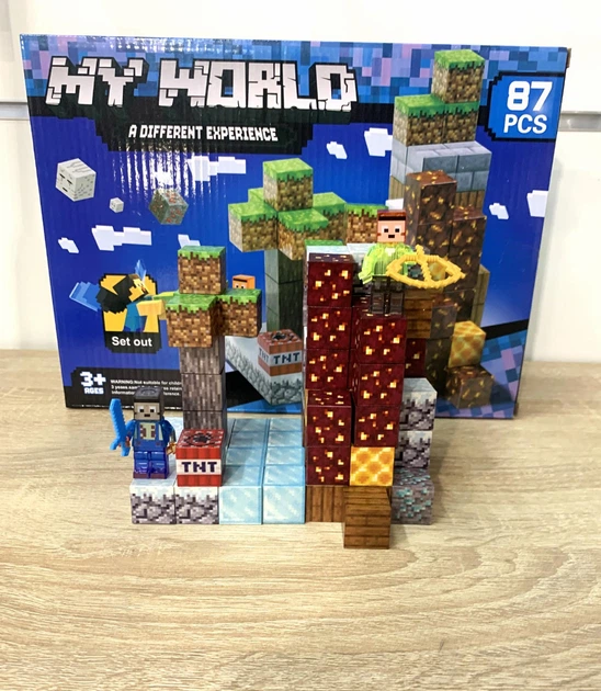 Магнитный конструктор Майнкрафт 87 блоков деталей Minecraft My World - изображение 3