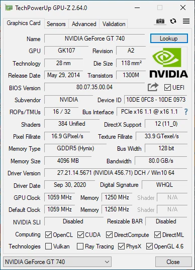 Видеокарта Taishuo PCI-Ex GeForce GT 740 4GB DDR5 OEM (128 bit) (VGA, DVI, HDMI) (№841.4) - изображение 5