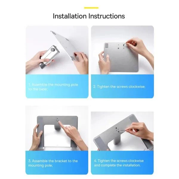 Подставка для ноутбука Baseus Metal Adjustable Laptop Stand с регулировкой высоты и угла наклона (LUJS000012) Silver - изображение 7