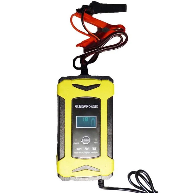 Зарядное устройство Smart Charger 12V 6A для автомобильного аккумулятора, восстановление, желтый - Фото 4 Зарядное устройство Smart Charger 12V 6A для автомобильного аккумулятора, восстановление, желтый - изображение 4