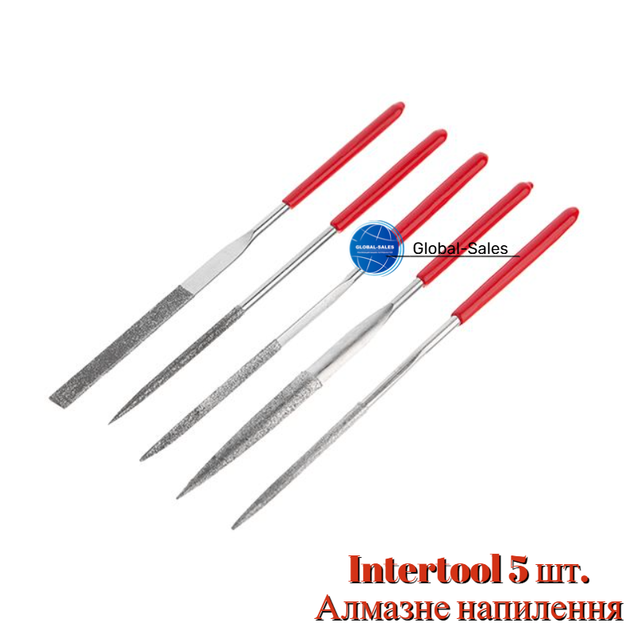 Набор алмазных надфилей Intertool 5 шт. (HT-3709) - Фото 1 Набор алмазных надфилей Intertool 5 шт. (HT-3709) - изображение 1