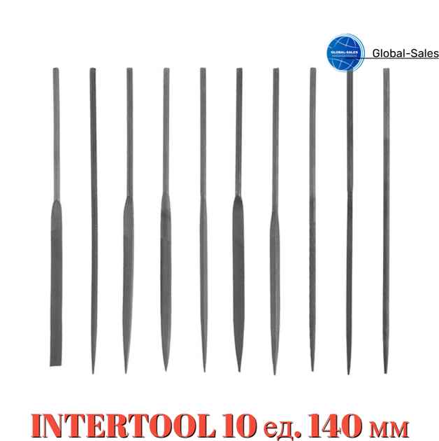 Набор надфилей Intertool 10 шт. без ручек (HT-3707) - Фото 1 Набор надфилей Intertool 10 шт. без ручек (HT-3707) - изображение 1