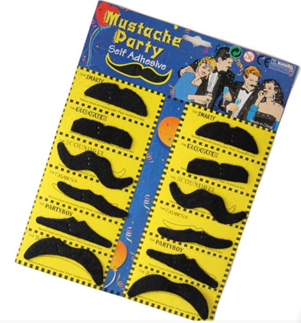 Накладные усы Mustache Party 12 штук в наборе - изображение 2