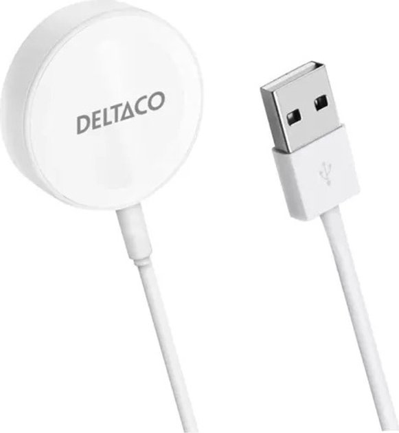 Kabel do ładowania Deltaco Apple Watch Charger USB-A White (7333048060242) - obraz 1