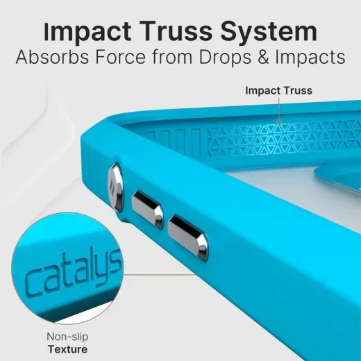 Противоударный прозрачный чехол Catalyst Influence MagSafe Case Ocean Blue для iPhone 16 Pro Max - изображение 3