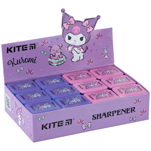 Набір точилок 24 шт. Точилка з контейнером прямокутна Kite Kuromi HK24-116 4063276228406 - Фото 2 Набір точилок 24 шт. Точилка з контейнером прямокутна Kite Kuromi HK24-116 4063276228406 - изображение 2