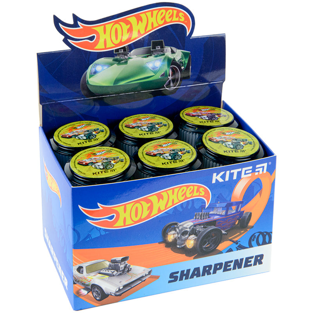 Набір точилок 24 шт. Точилка з контейнером Kite Hot Wheels HW22-117 4063276036162 - изображение 2