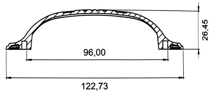 Меблева ручка Ozkardesler Metal 96 мм ROZELIN Бронза (5602-08) - зображення 2