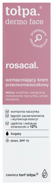 Krem do twarzy z filtrem SPF Tołpa Dermo Face Rosacal przeciwzmarszczkowy 40 ml (5900107006361) - obraz 3