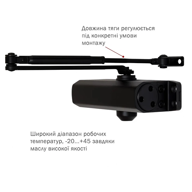Автоматический Дверной доводчик для дверей RYOBI 9903 STD_ARM Black - изображение 2