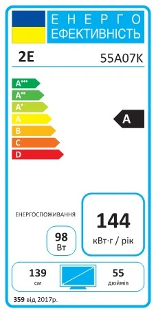 Телевизор 2E Google TV SmartTV DLED диагональ 55" Ultra HD (3840x2160) ТВ тюнер (2E-55A07K) - изображение 9