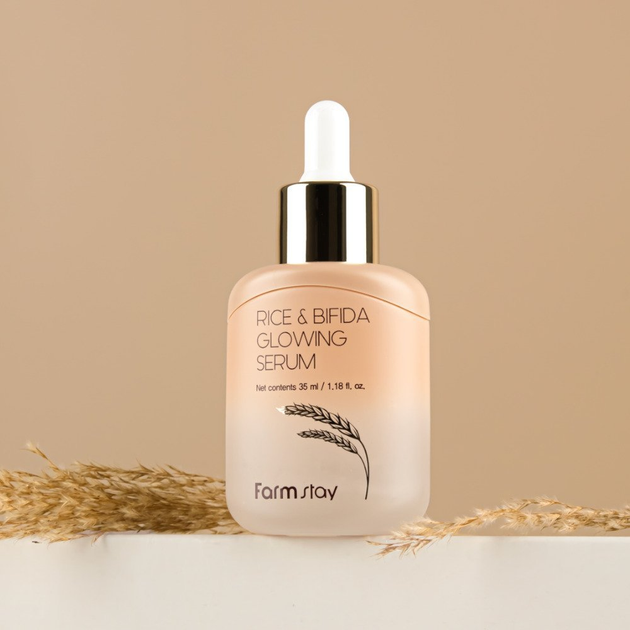 Serum do twarzy Farmstay Rice & Bifida rozświetlające z fermentami i ryżem 35 ml (8809809805036) - obraz 2