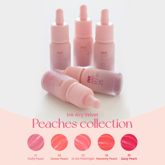 Рідка помада Peripera Ink Airy Velvet матова 23 In The Peachlight 4 г (8800255681632) - зображення 4