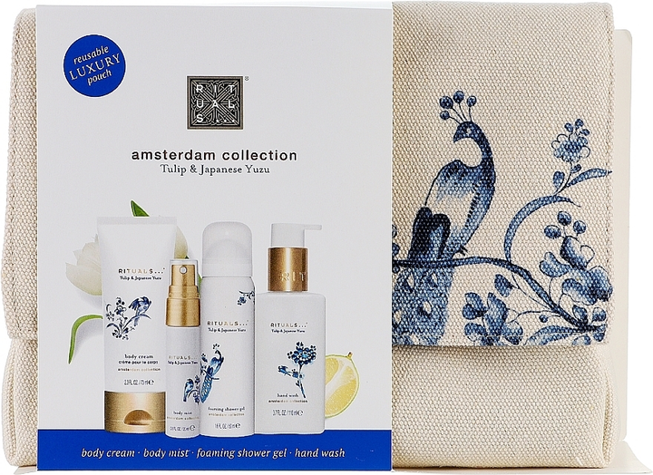 Zestaw damski Rituals Amsterdam Collection Żel pod prysznic 50 ml + Krem do ciała 70 ml + Mydło w płynie 110 ml + Mgiełka do ciała 20 ml + Kosmetyczka (8719134154931) - obraz 2