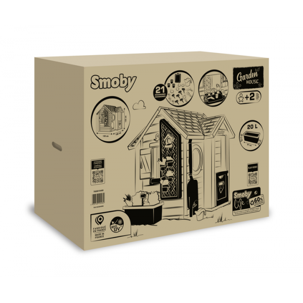 Игровой домик с аксессуарами Smoby Life Садовый с кашпо и кормушкой (7600810408) - изображение 8