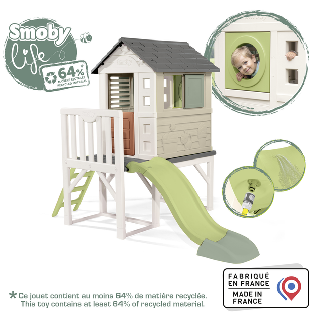 Игровой Домик на сваях Smoby Life Летний отдых с горкой 243х160х197 см (7600810802) - изображение 6